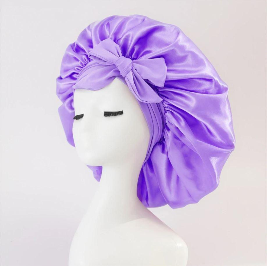 JAMBRA's Silk Over-Night Cap with Ties - JAMBRA