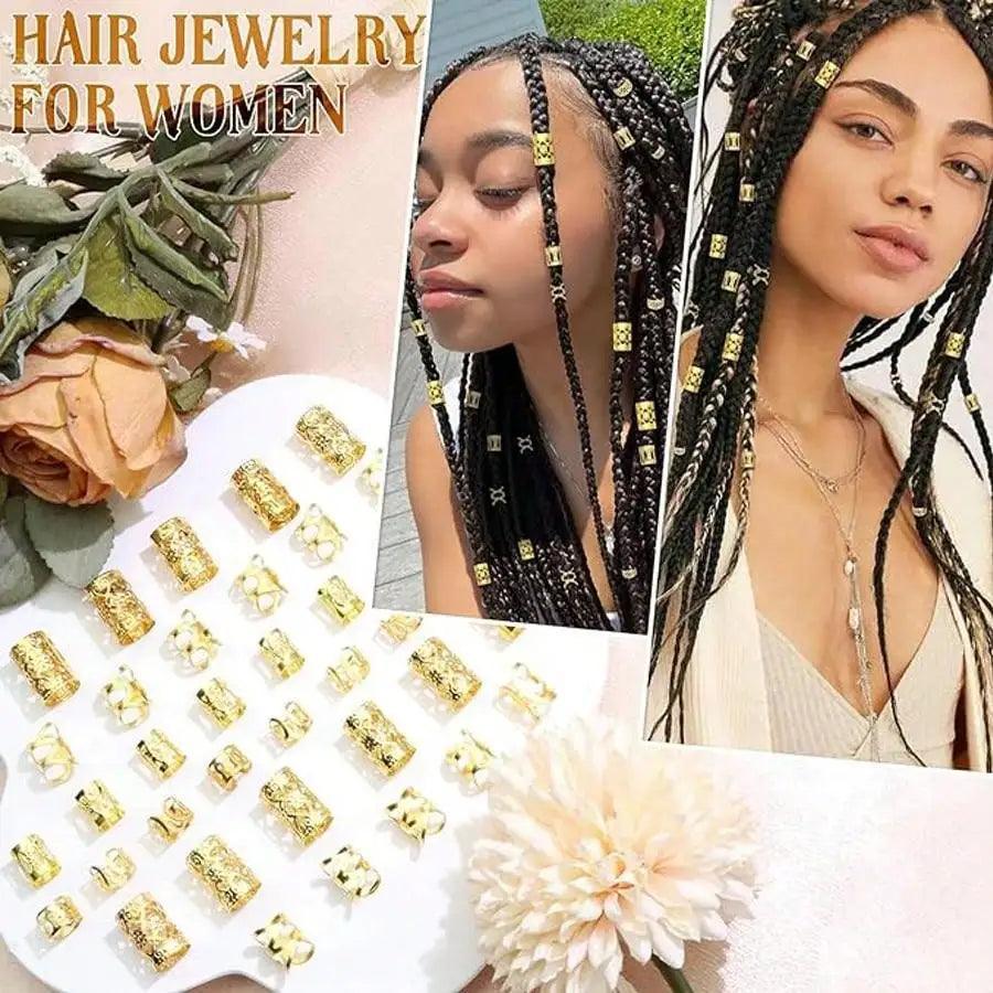 JAMBRA Women's Gold Silver Stylish Hair Cuff Accessories - JAMBRA