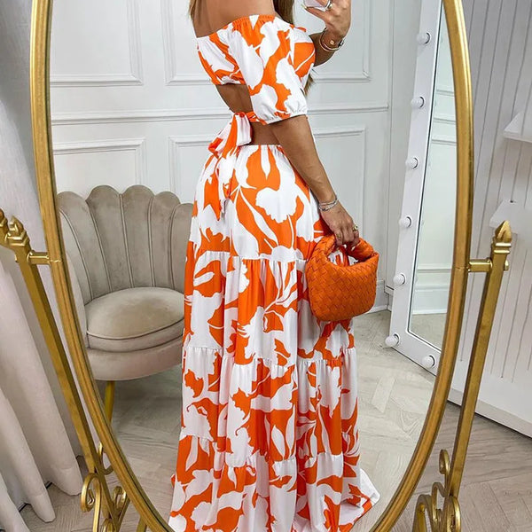JAMBRA Summer Breeze Swing Tie Maxi Dress