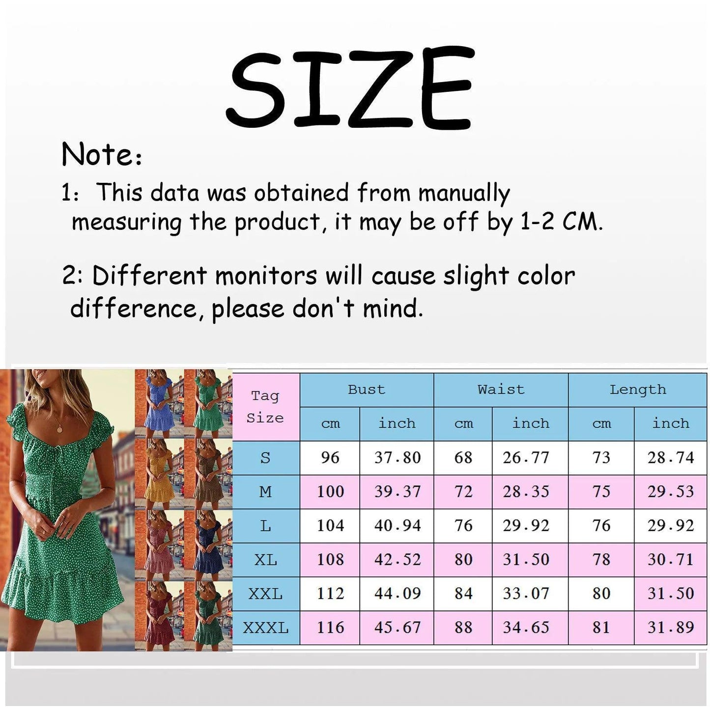 JAMBRA Women's Boho Beach Sundress Short Casual Sleeveless Summer Dress - JAMBRA