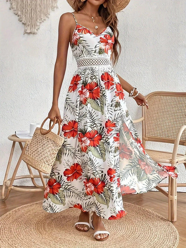 Boho Breeze Maxi Dress, JAMBRA
Long, Sleeveless, Spaghetti Strap Sundress