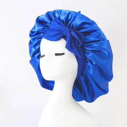 JAMBRA's Silk Over-Night Cap with Ties - JAMBRA