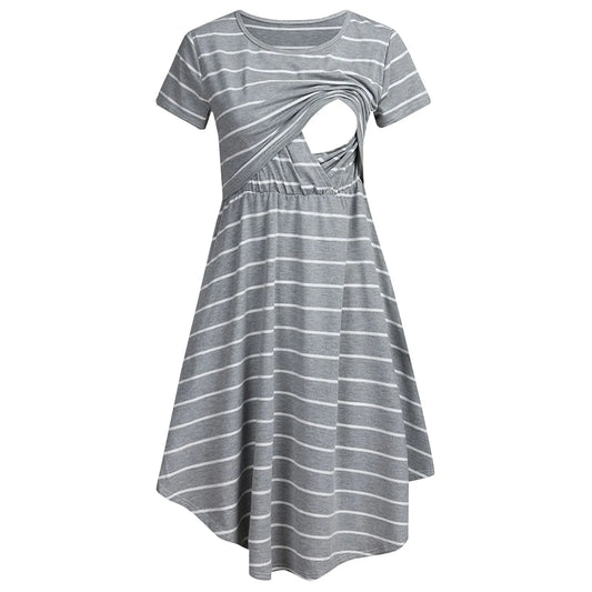 JAMBRA Women's Comfy Nursing Maternity and Postpartum Dress
